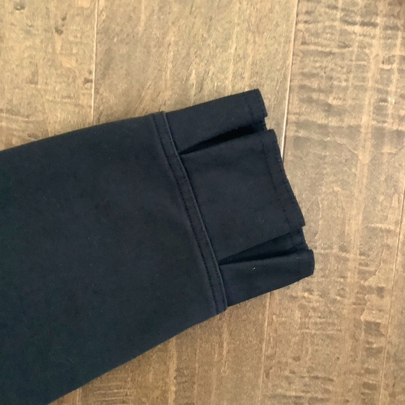 Dressbarn Black Coat Featuring Decorative Ruffle on Covered Buttons, Size 22/24 - Picture 4 of 8